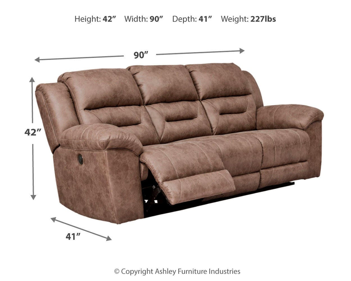 Stoneland Fossil Power Reclining Sofa from Ashley Furniture - Luna Furniture