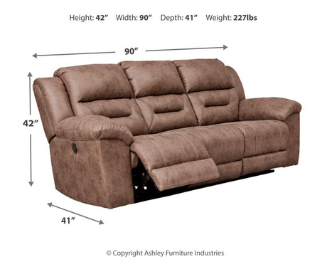 Stoneland Fossil Power Reclining Sofa from Ashley Furniture - Luna Furniture