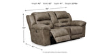 Stoneland Fossil Power Reclining Loveseat with Console from Ashley - Luna Furniture