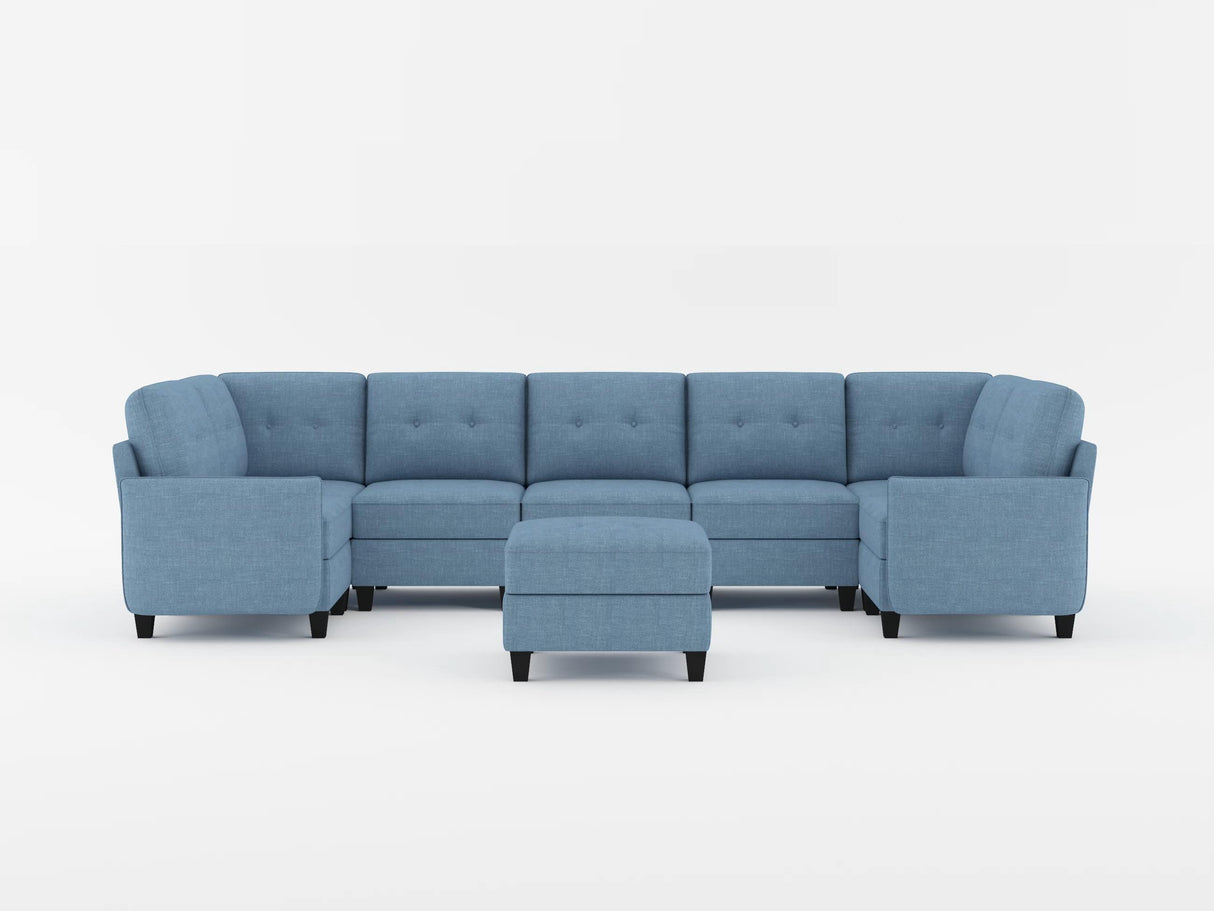 9557BUE-CR Corner Seat with Storage from Homelegance - Luna Furniture