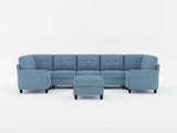 9557BUE-CR Corner Seat with Storage from Homelegance - Luna Furniture