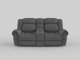 Brennen Mist Double Reclining Loveseat with Center Console from Homelegance - Luna Furniture