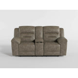 Hazen Brown Microfiber Double Reclining Sofa from Homelegance - Luna Furniture