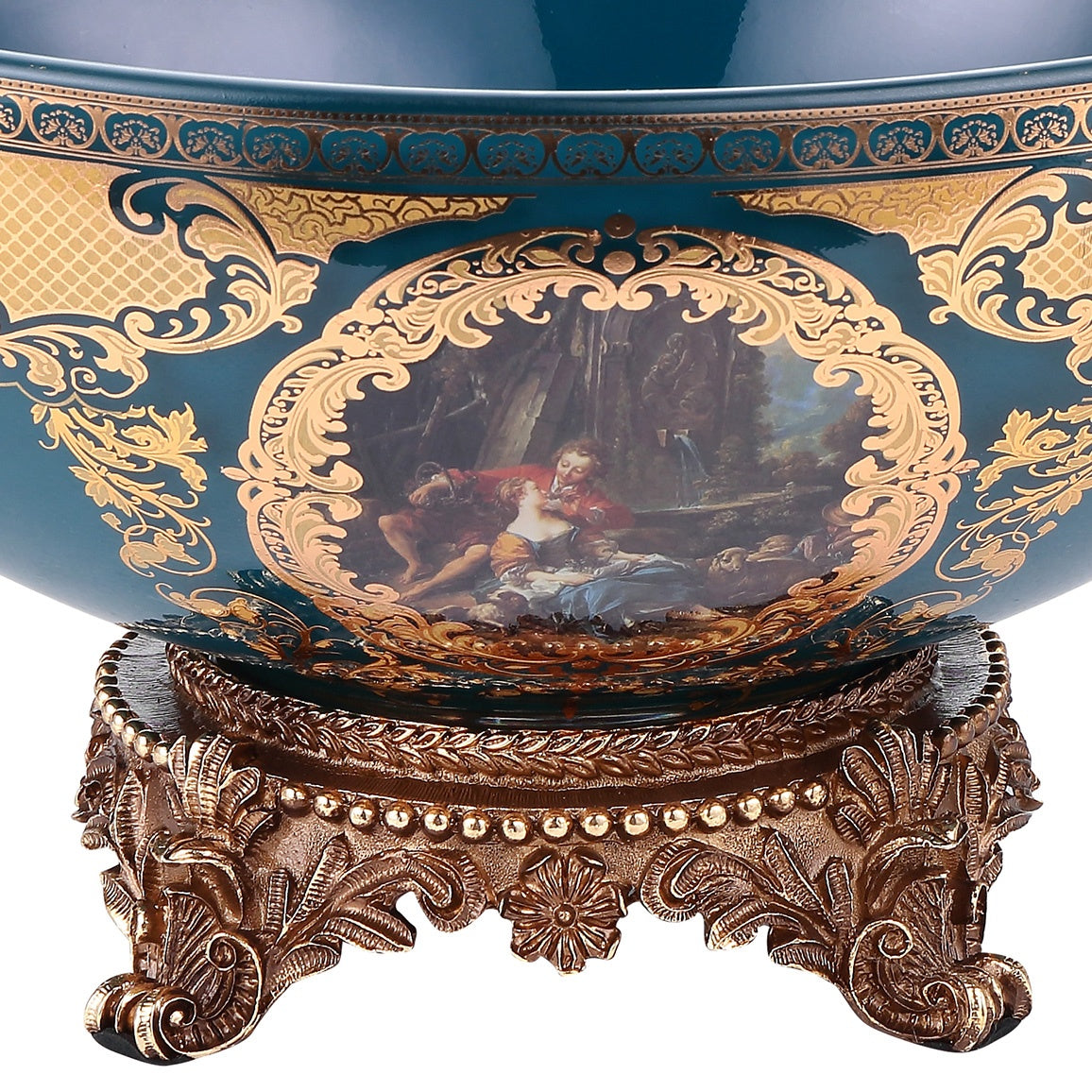 HD-4005 Bronze/Deep Aegean Blue/Gold Bowl from Homey Design - Luna Furniture