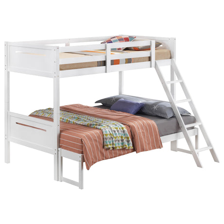 Littleton White Twin/Full Bunk Bed from Coaster - Luna Furniture