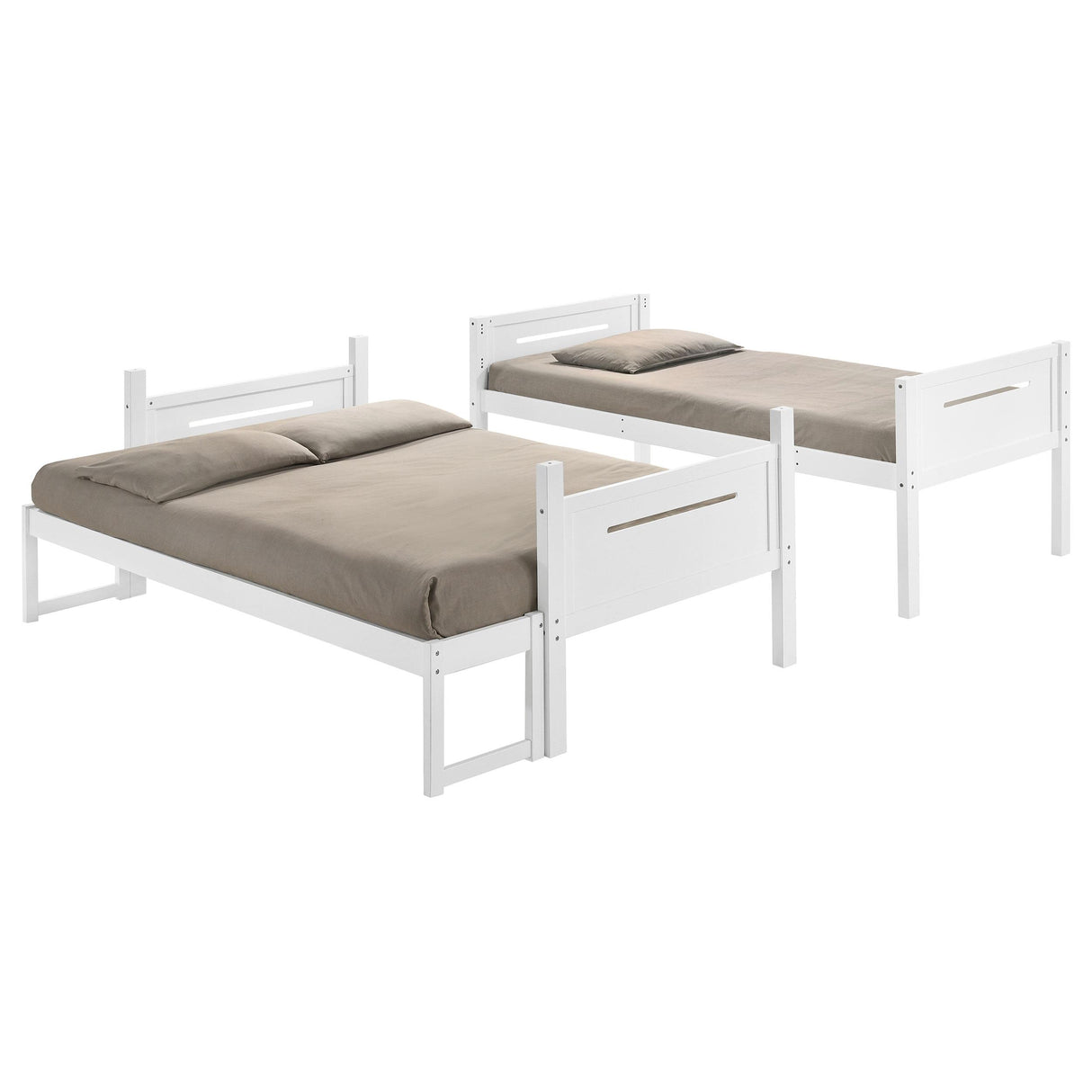 Littleton White Twin/Full Bunk Bed from Coaster - Luna Furniture