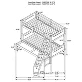 Littleton White Twin/Full Bunk Bed from Coaster - Luna Furniture