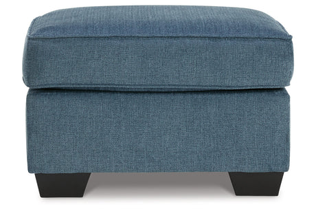 Cashton Blue Chair and Ottoman from Ashley - Luna Furniture