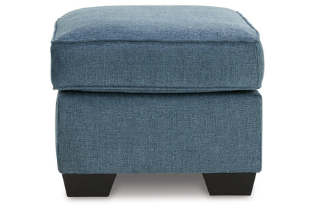 Cashton Blue Chair and Ottoman from Ashley - Luna Furniture
