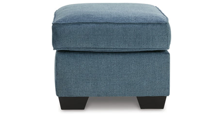 Cashton Chair and Ottoman in Blue from Ashley - Luna Furniture
