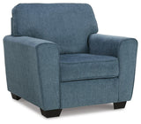 Cashton Blue Chair and Ottoman from Ashley Furniture - Luna Furniture