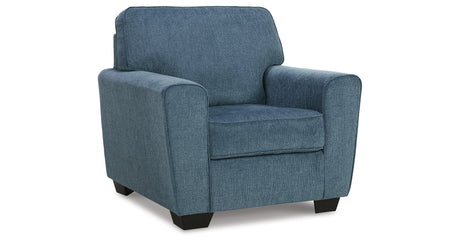 Cashton Sofa, Loveseat, Chair and Ottoman in Blue from Ashley - Luna Furniture
