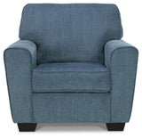 Cashton Blue Chair and Ottoman from Ashley Furniture - Luna Furniture