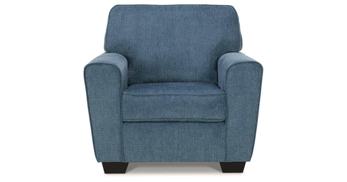 Cashton Sofa, Loveseat, Chair and Ottoman in Blue from Ashley Furniture - Luna Furniture