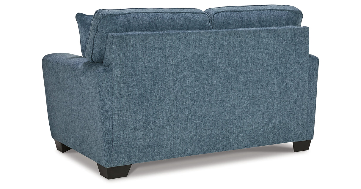 Cashton Blue Queen Sofa Sleeper and Loveseat from Ashley Furniture - Luna Furniture