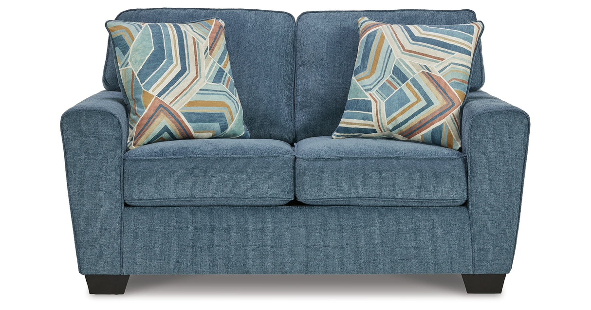 Cashton Blue Loveseat from Ashley Furniture - Luna Furniture