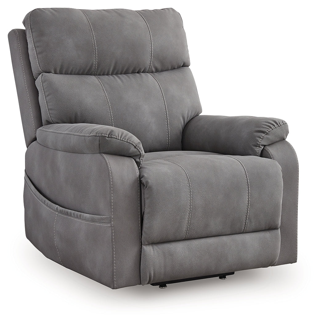 家電 NEW STYLE MOMILUX Next-Gen Durapella Slate Power Lift Recliner - Luna Furniture