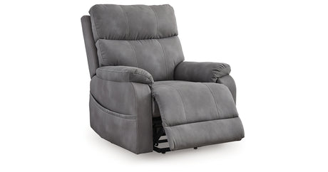 Next-Gen Durapella Slate Power Lift Recliner from Ashley - Luna Furniture