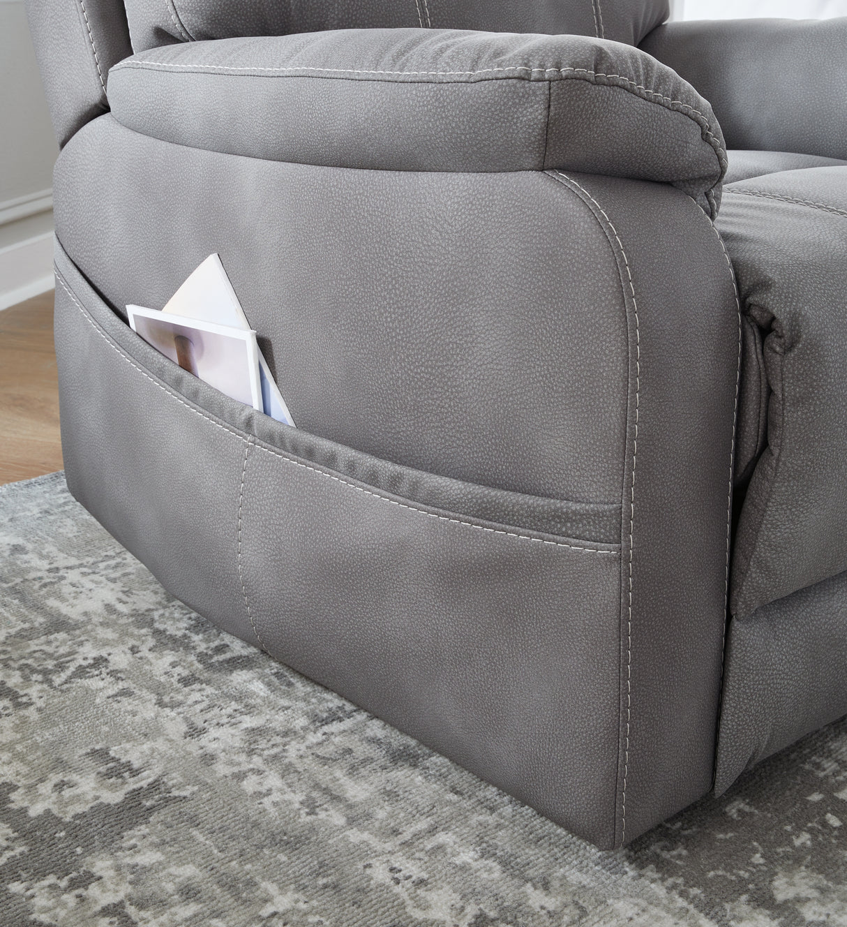 Next-Gen Durapella Slate Power Lift Recliner from Ashley Furniture - Luna Furniture