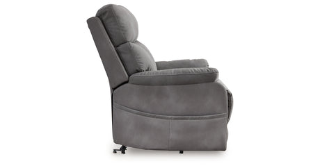 Next-Gen Durapella Slate Power Lift Recliner from Ashley - Luna Furniture