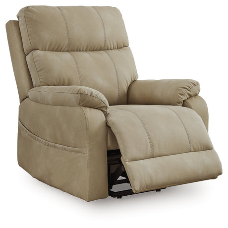Next-Gen Durapella Sand Power Lift Recliner from Ashley Furniture - Luna Furniture