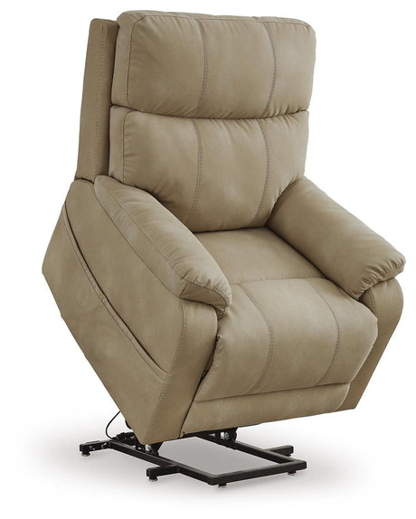 Next-Gen Durapella Sand Power Lift Recliner from Ashley - Luna Furniture