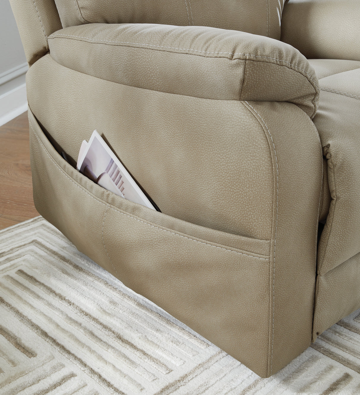 Next-Gen Durapella Sand Power Lift Recliner from Ashley Furniture - Luna Furniture