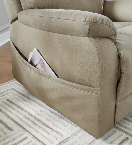 Next-Gen Durapella Sand Power Lift Recliner from Ashley Furniture - Luna Furniture