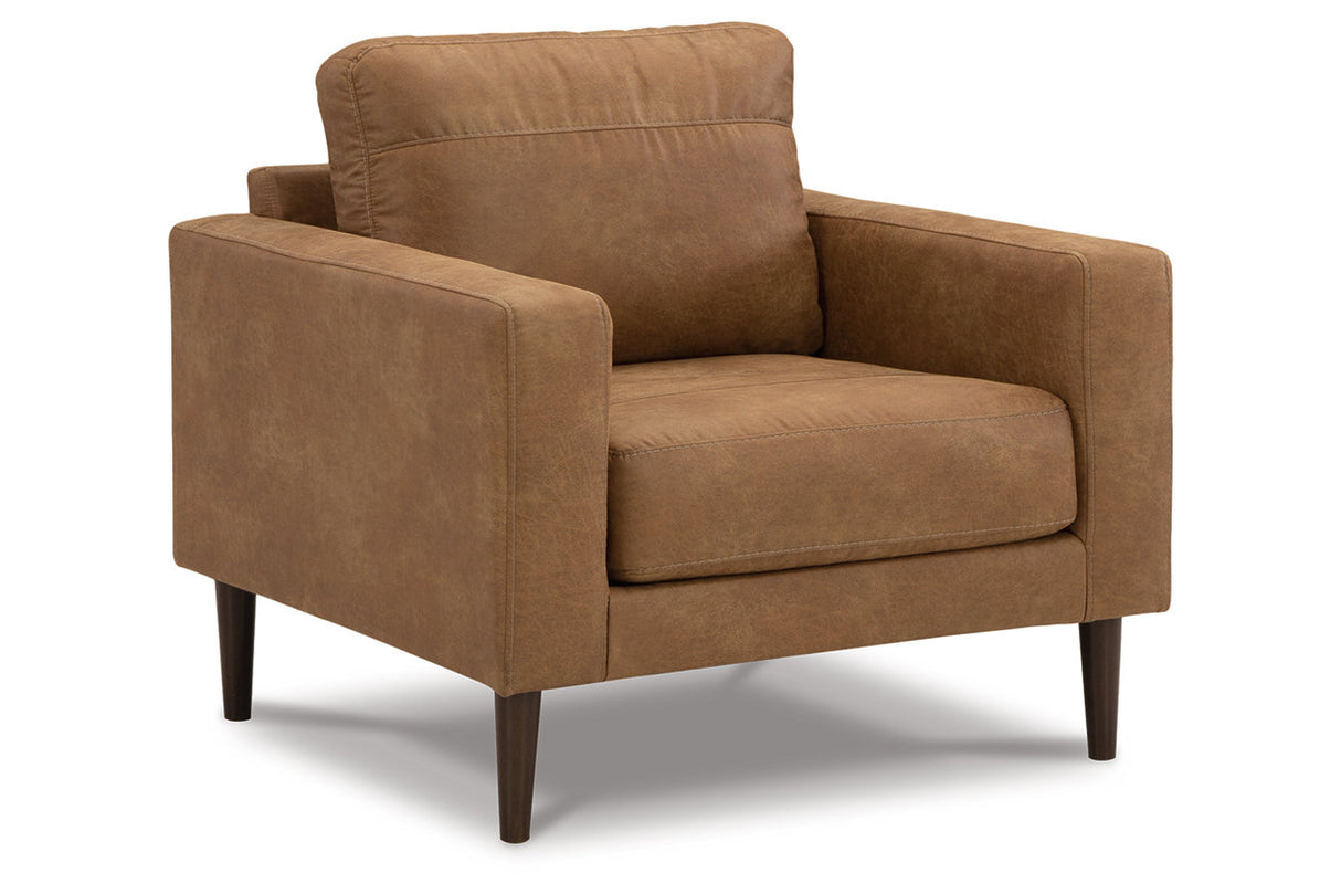 Telora Caramel Chair and Ottoman from Ashley - Luna Furniture
