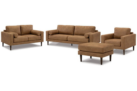 Telora Caramel Sofa, Loveseat, Chair and Ottoman from Ashley - Luna Furniture