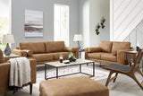 Telora Caramel Sofa, Loveseat, Chair and Ottoman from Ashley - Luna Furniture