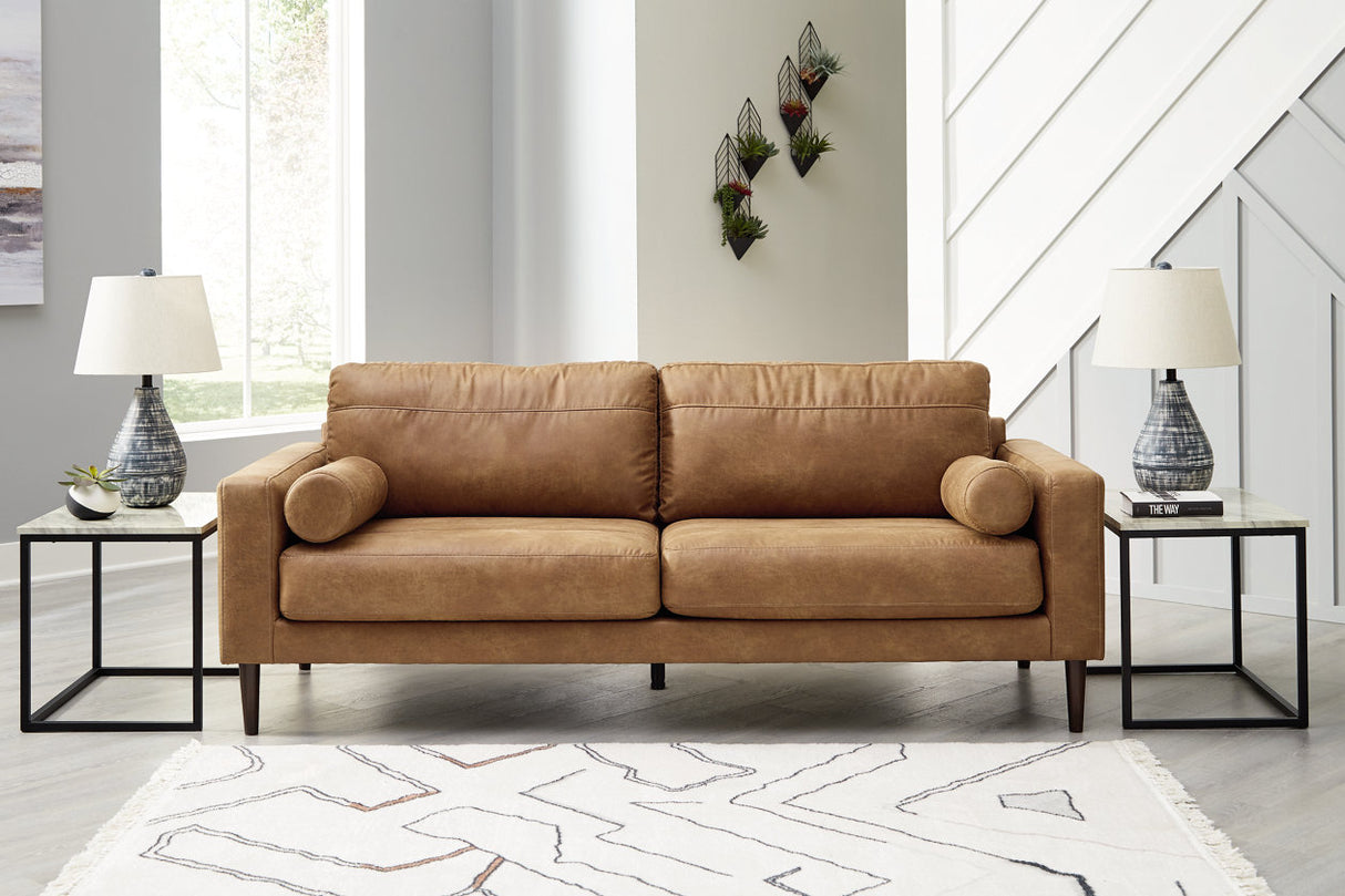 Telora Caramel Sofa, Loveseat, Chair and Ottoman from Ashley - Luna Furniture