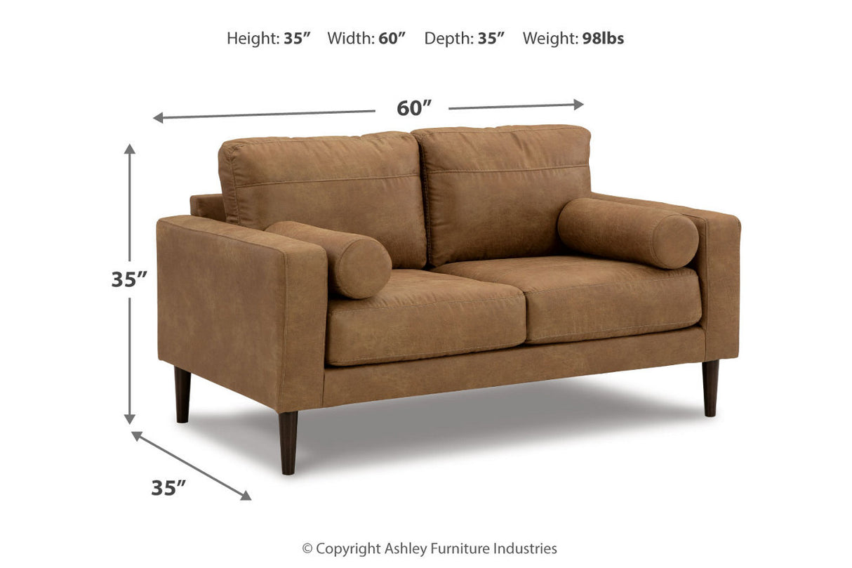 Telora Caramel Sofa, Loveseat, Chair and Ottoman from Ashley - Luna Furniture