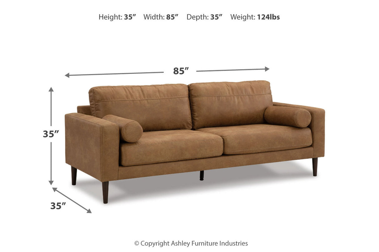 Telora Caramel Sofa, Loveseat, Chair and Ottoman from Ashley - Luna Furniture