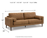 Telora Caramel Sofa, Loveseat, Chair and Ottoman from Ashley - Luna Furniture