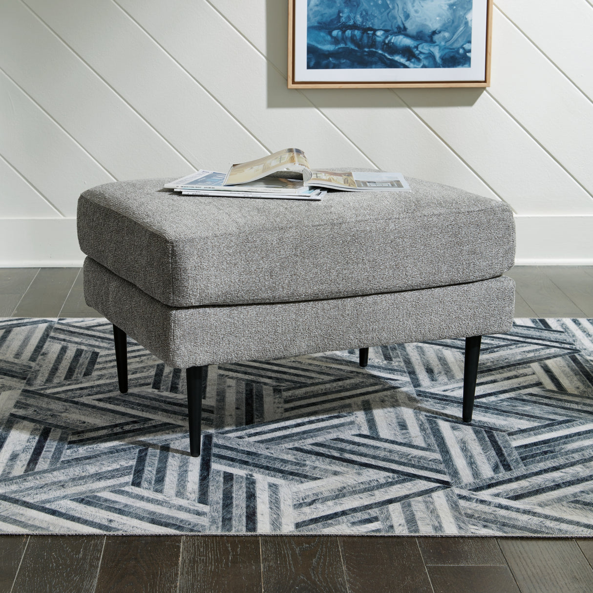 Hazela Charcoal Chair and Ottoman from Ashley Furniture - Luna Furniture