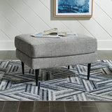 Hazela Charcoal Chair and Ottoman from Ashley Furniture - Luna Furniture