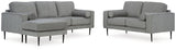 Hazela Charcoal Sofa Chaise and Loveseat from Ashley Furniture - Luna Furniture