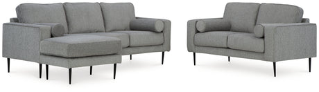 Hazela Charcoal Sofa Chaise and Loveseat from Ashley Furniture - Luna Furniture