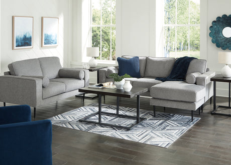 Hazela Charcoal Sofa Chaise and Loveseat from Ashley Furniture - Luna Furniture