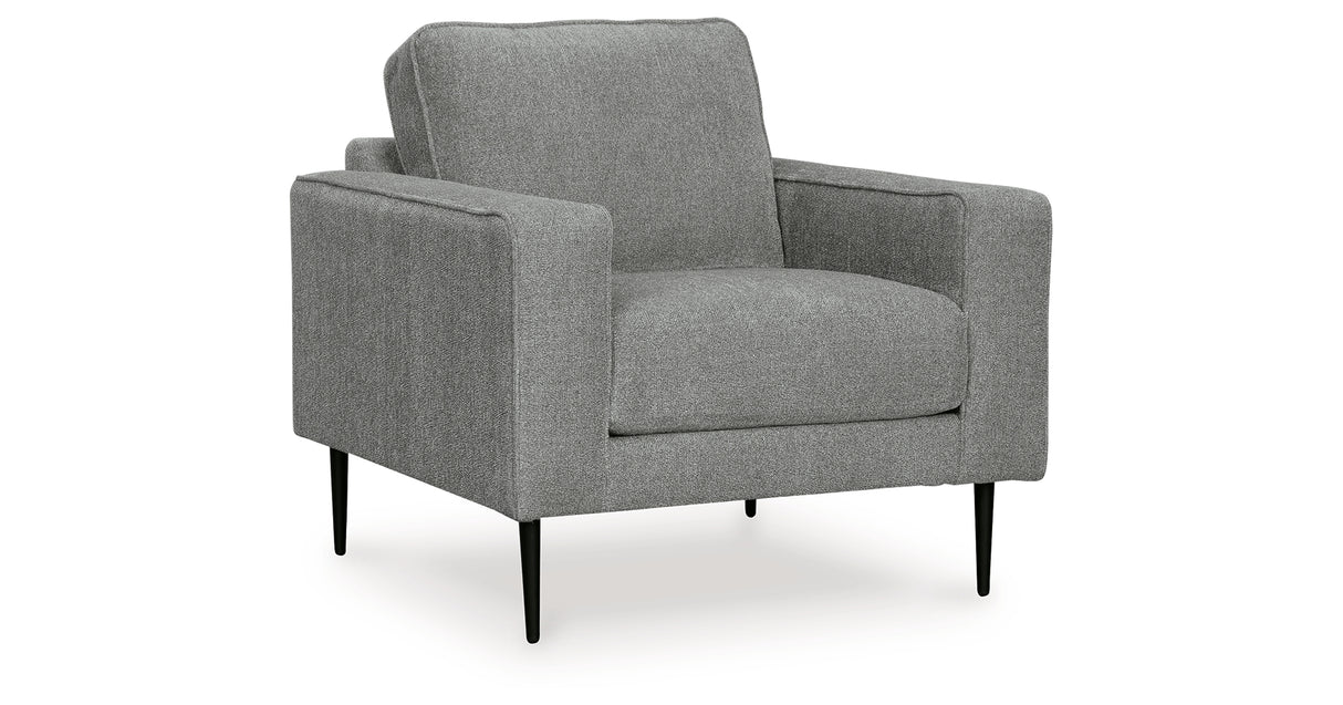 Hazela Charcoal Chair and Ottoman from Ashley Furniture - Luna Furniture