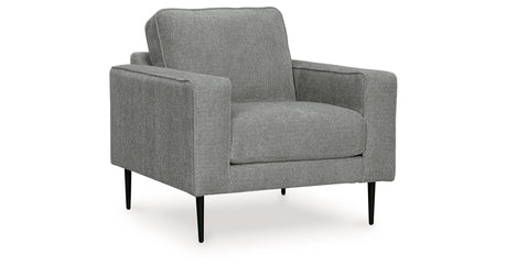 Hazela Charcoal Chair and Ottoman from Ashley Furniture - Luna Furniture
