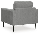 Hazela Charcoal Chair and Ottoman from Ashley Furniture - Luna Furniture