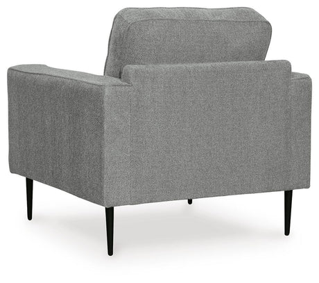 Hazela Charcoal Chair and Ottoman from Ashley Furniture - Luna Furniture