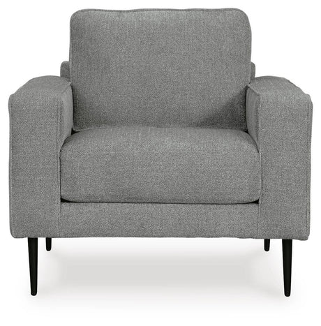 Hazela Charcoal Chair and Ottoman from Ashley Furniture - Luna Furniture