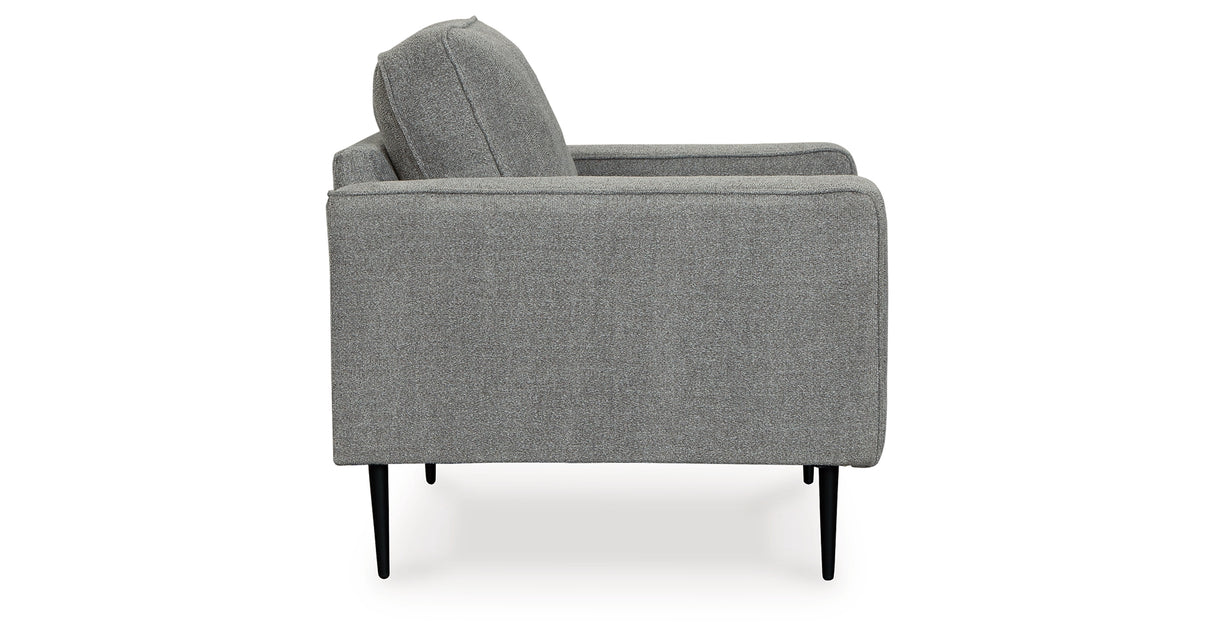 Hazela Charcoal Chair and Ottoman from Ashley Furniture - Luna Furniture