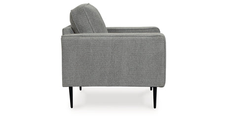 Hazela Charcoal Chair and Ottoman from Ashley Furniture - Luna Furniture