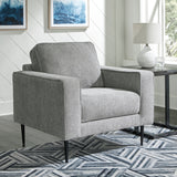 Hazela Charcoal Chair and Ottoman from Ashley Furniture - Luna Furniture