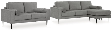 Hazela Charcoal Sofa Chaise and Loveseat from Ashley Furniture - Luna Furniture