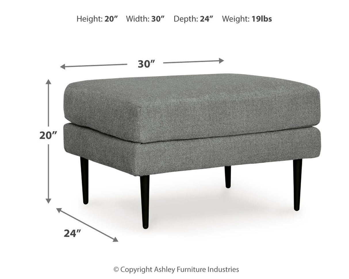 Hazela Charcoal Chair and Ottoman from Ashley Furniture - Luna Furniture